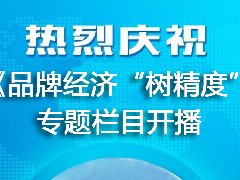 热烈庆祝经济报道网·品牌经济“树精度”栏目开播