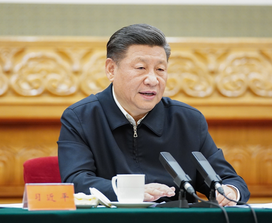 2月23日，统筹推进新冠肺炎疫情防控和经济社会发展工作部署会议在北京召开。中共中央总书记、国家主席、中央军委主席习近平出席会议并发表重要讲话。 新华社记者 鞠鹏 摄
